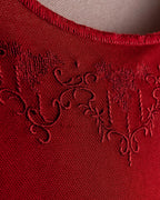 "JEAN PAUL GAULTIER" Sheer embroidered short sleeve dress