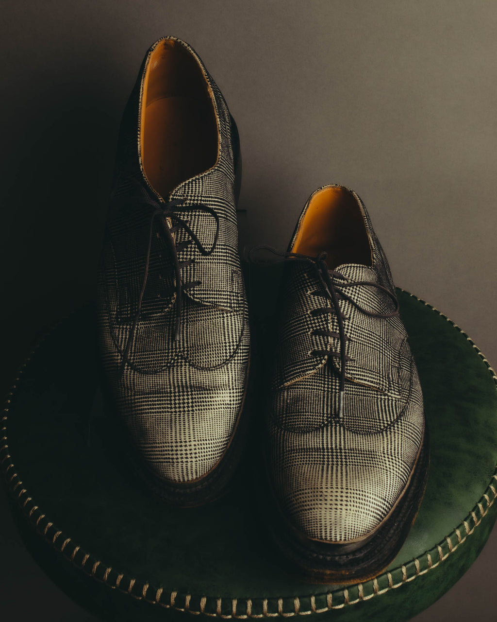 "J.M. WESTON" 2010's Prince of wales checked derby shoes