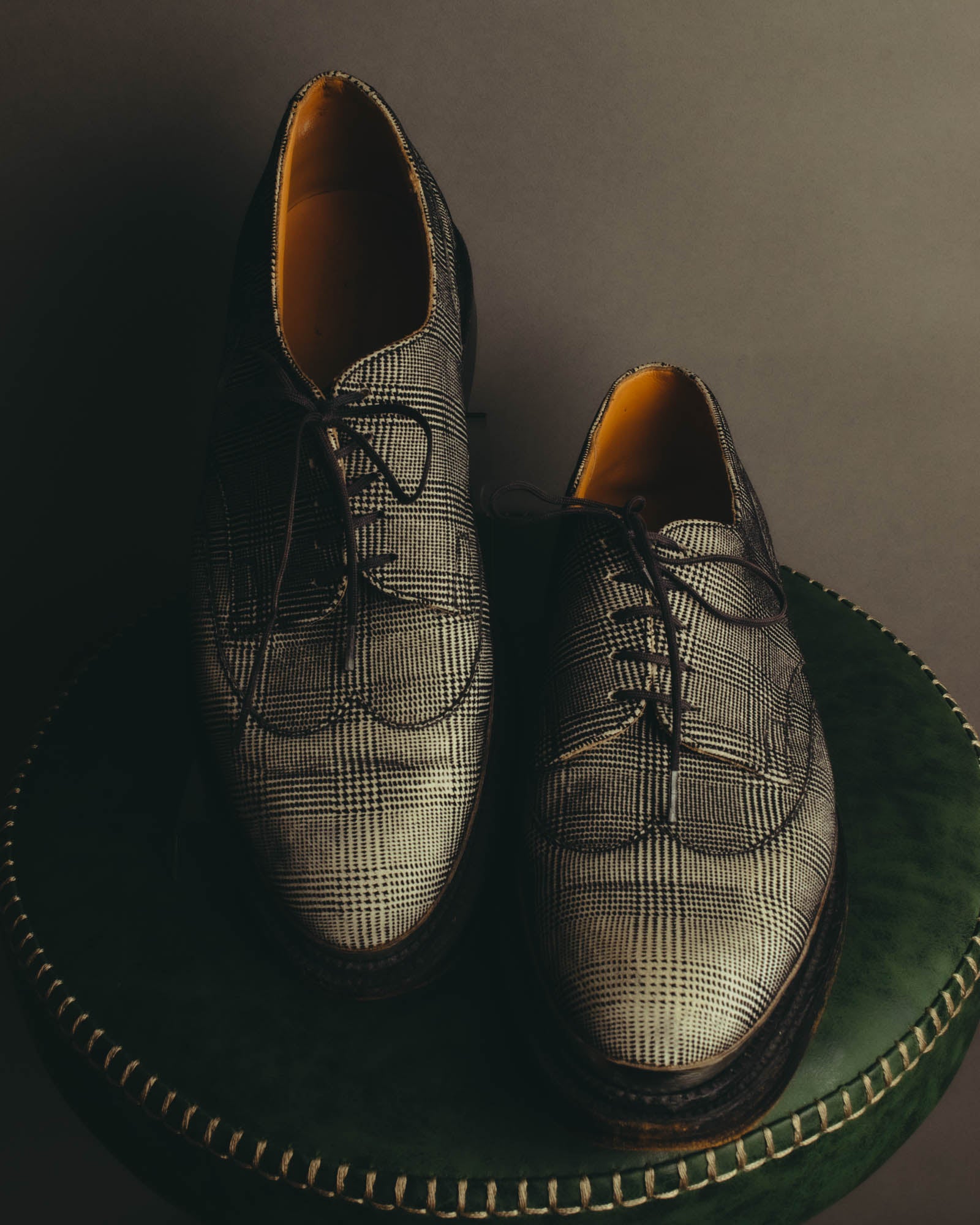 "J.M. WESTON" 2010's Prince of wales checked derby shoes