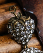 "GUCCI" Strawberry＆spike motif rhinestone earrings