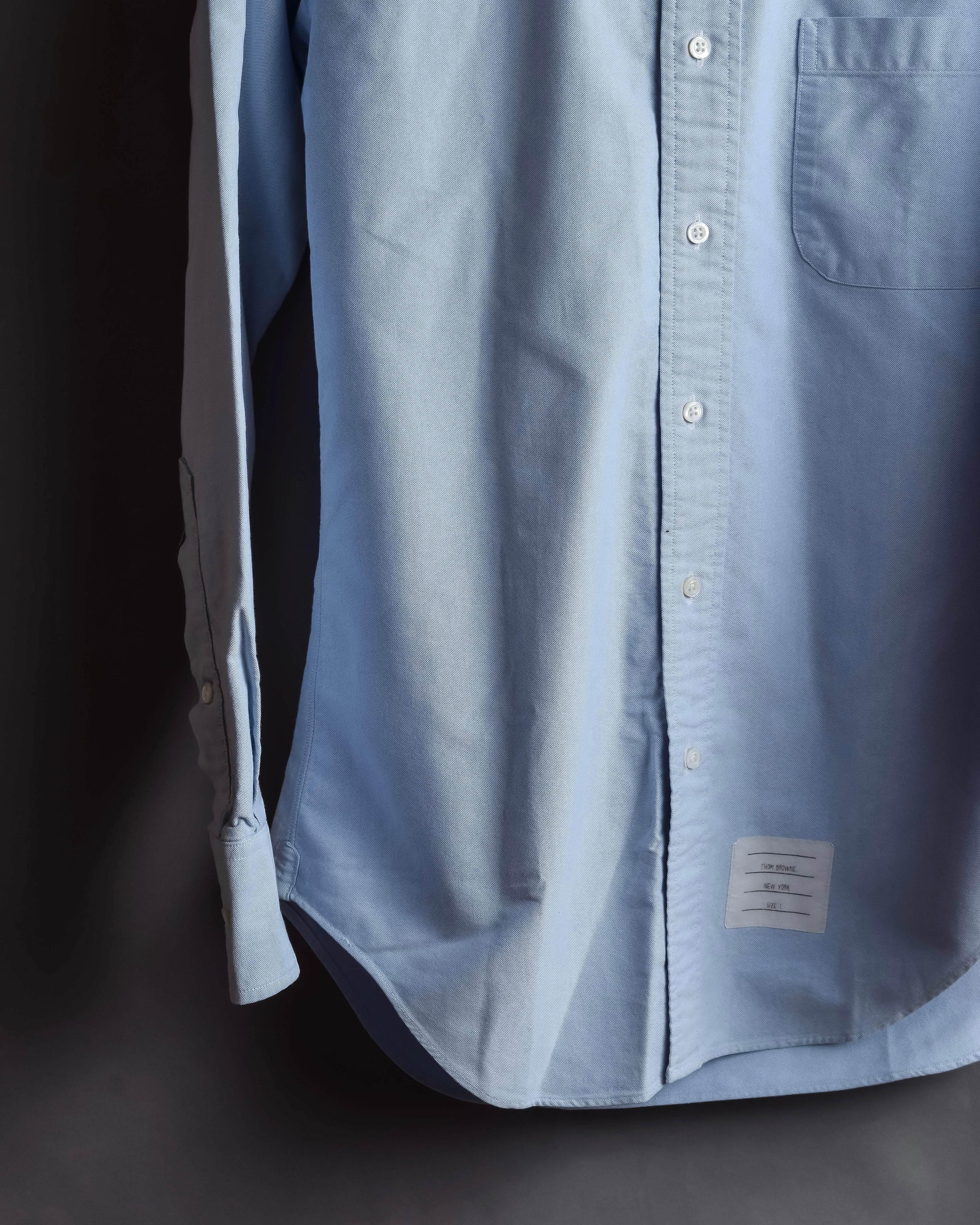 "THOM BROWNE" Hidden tricolor design cotton shirt