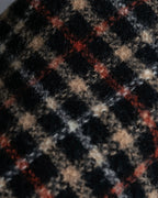 "DAKS" House check pattern fringe design muffler