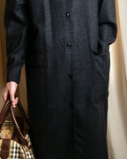 "GUCCI" 70's velvet collar design long coat