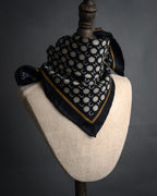 “CHANEL” 90’s-00’s Camellia logo silk scarf