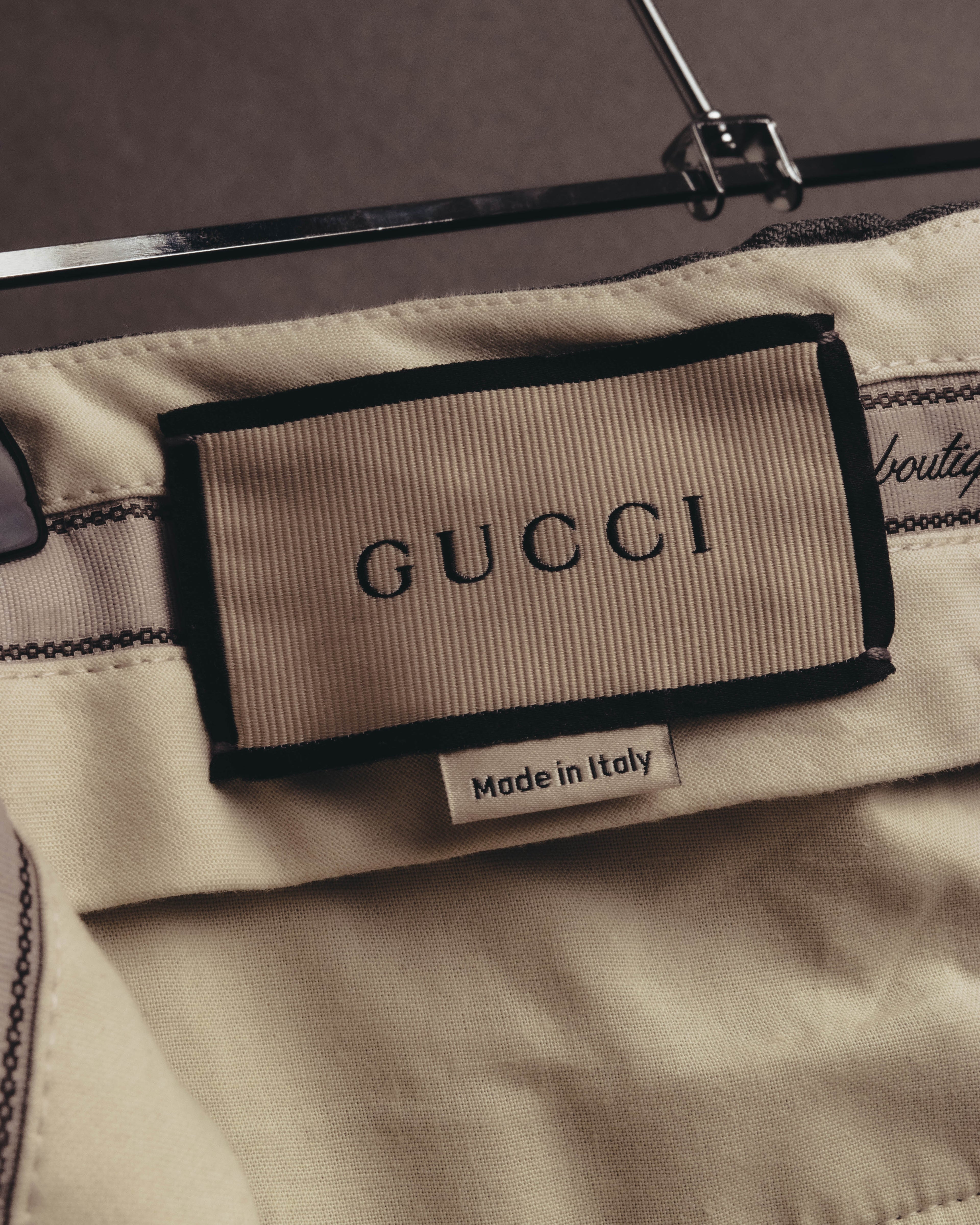 "GUCCI" 2020's Archive inspired pleated tailored trousers
