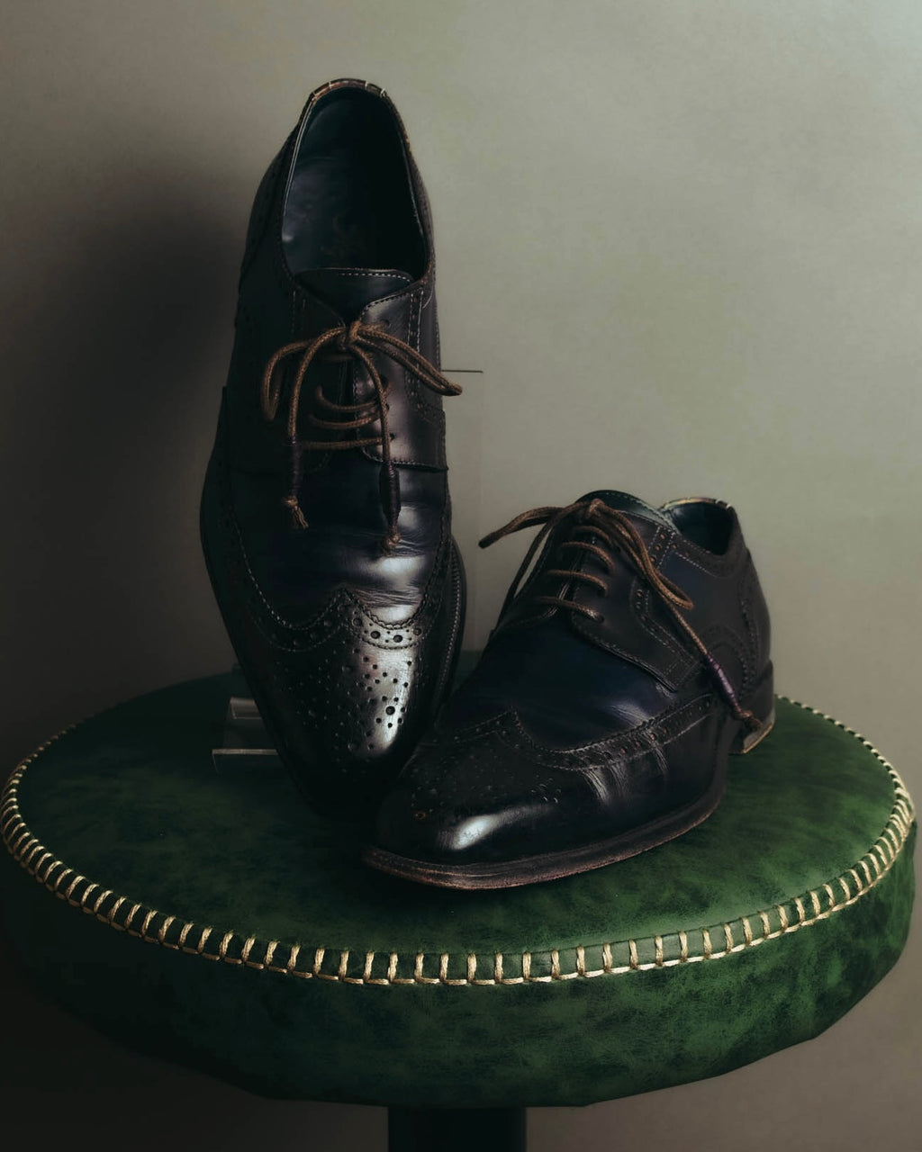 “Alberto Guardiani” 00’s-10’s Full brogue leather derby shoes