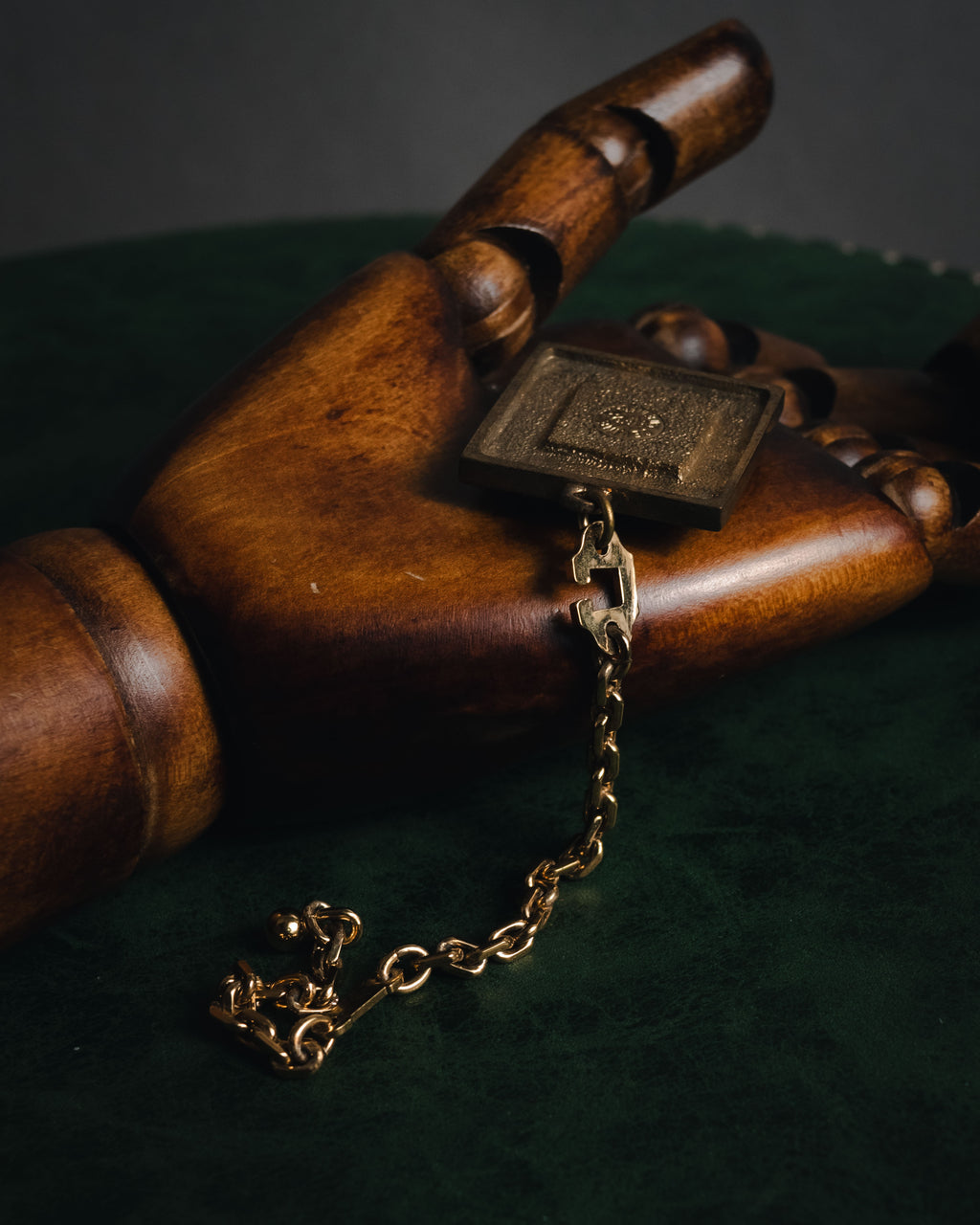 "CELINE" 80’s-90’s square stone pendant charm