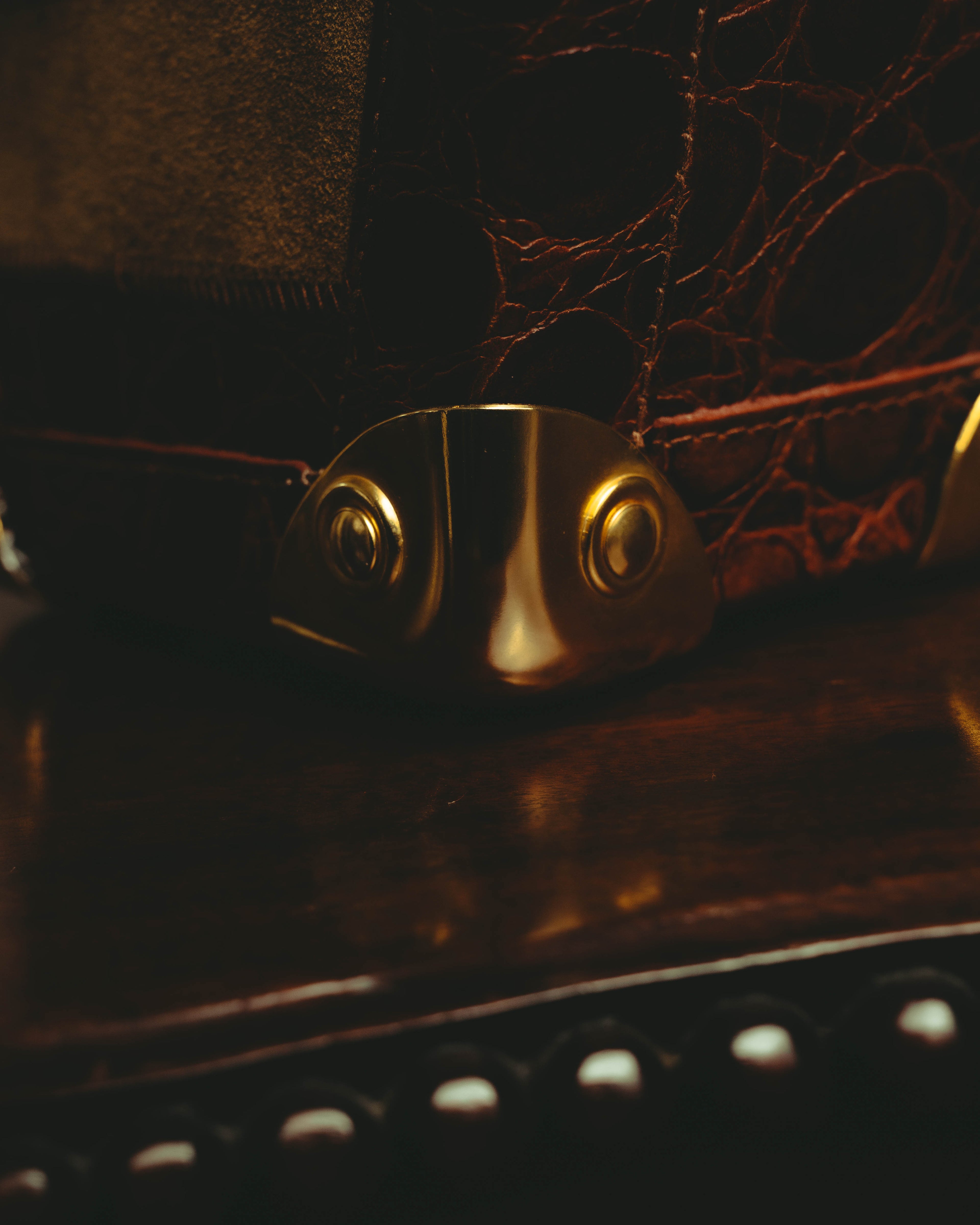 –SPECIAL– "GABBRIELLI FIRENZE" 70's-80's Sculptural structured leather handbag