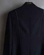 "BALENCIAGA La Mode" Satin-switched piping design tailored jacket