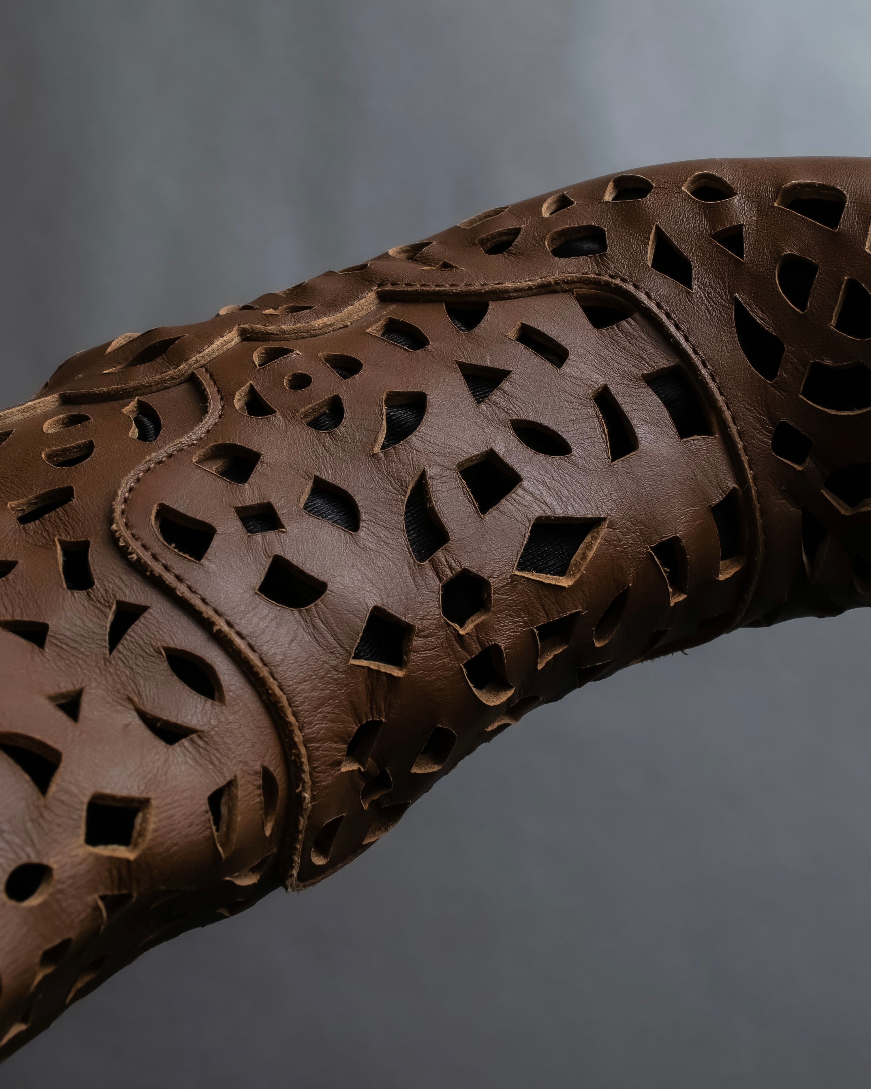 "MARNI" Geometric cut heel leather boots