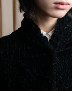 "GIORGIO ARMANI" Stand collar velour long coat