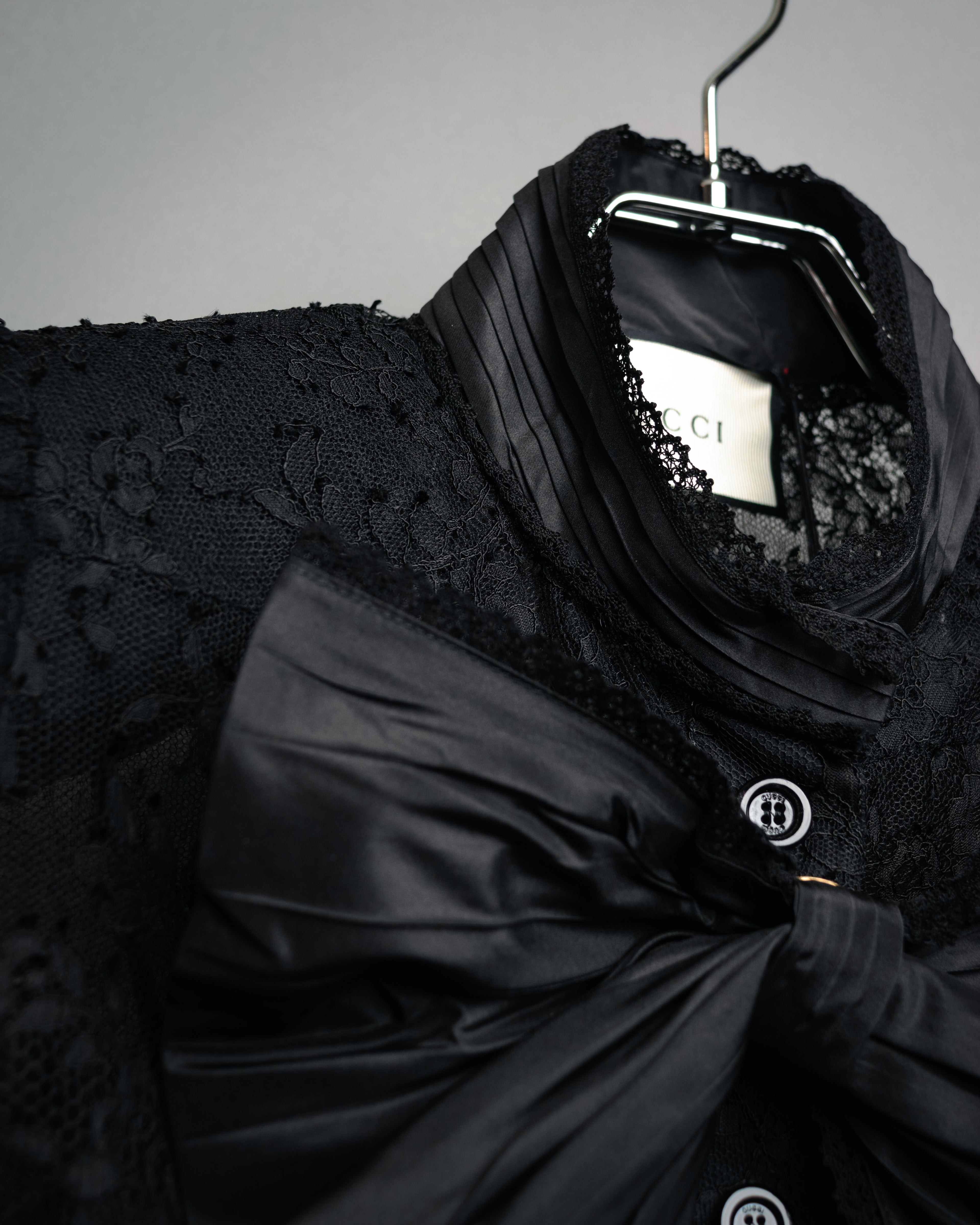 -SPECIAL- “GUCCI“ 2017-18 Fall winter lace bow blouse