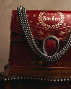 -SPECIAL- "GUCCI" 2010's-20's Collectible gucci garden embellished leather dionysus chain shoulder bag