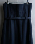 "COMME des GARCONS" Box pleated belted corset skirt