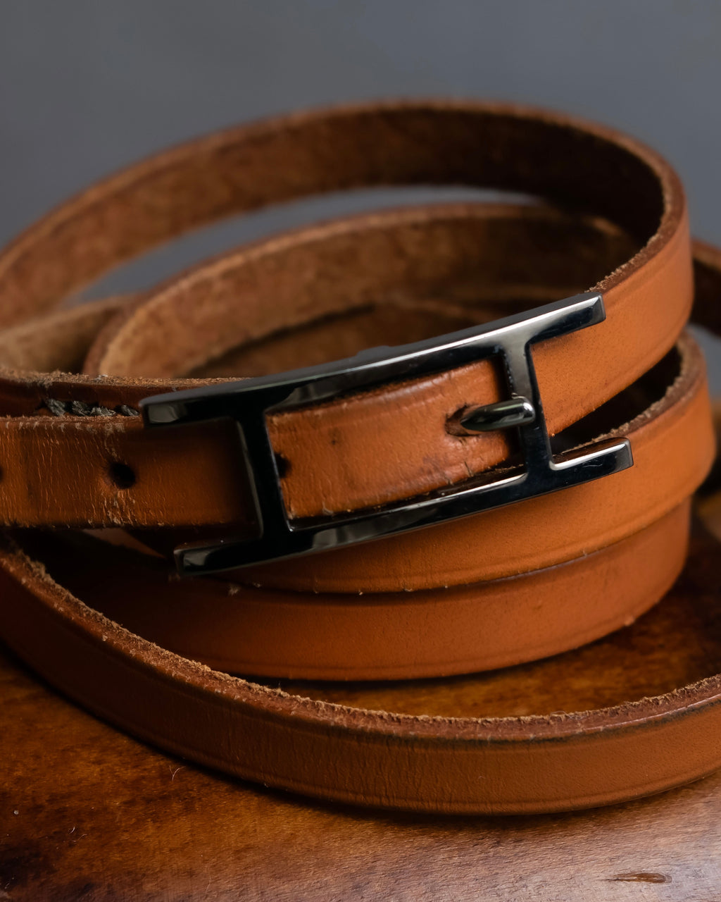 "HERMES" API Doubletour layered design belt bracelet