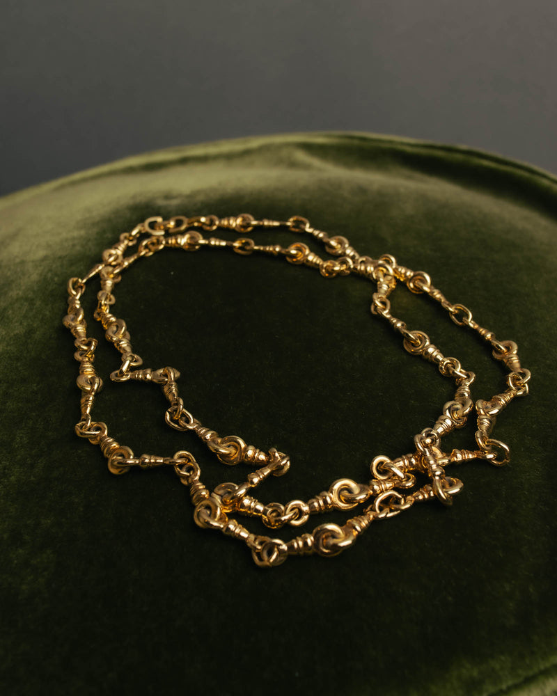 "Christian Dior" 80's-90's Gold tone chain necklace