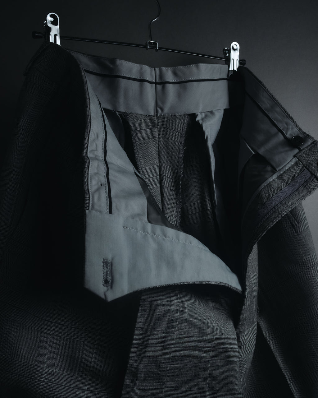 "YVES SAINT LAURENT" 80’s-90’s glen check tailored suit set