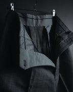 "YVES SAINT LAURENT" 80’s-90’s glen check tailored suit set