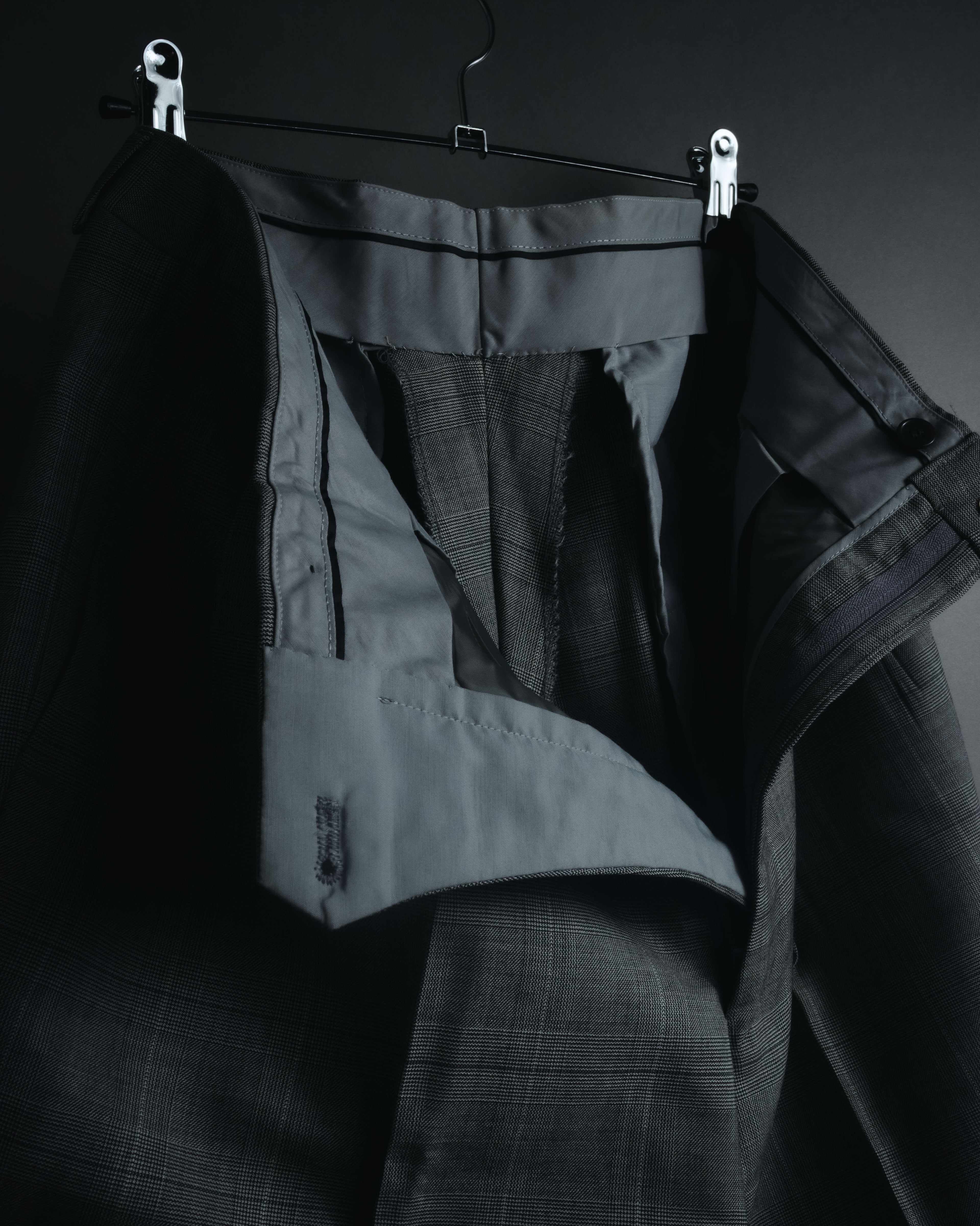 "YVES SAINT LAURENT" 80’s-90’s glen check tailored suit set