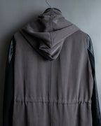 “DOUBLE STANDARD CLOTHING” Designed sleeve hooded middle coat