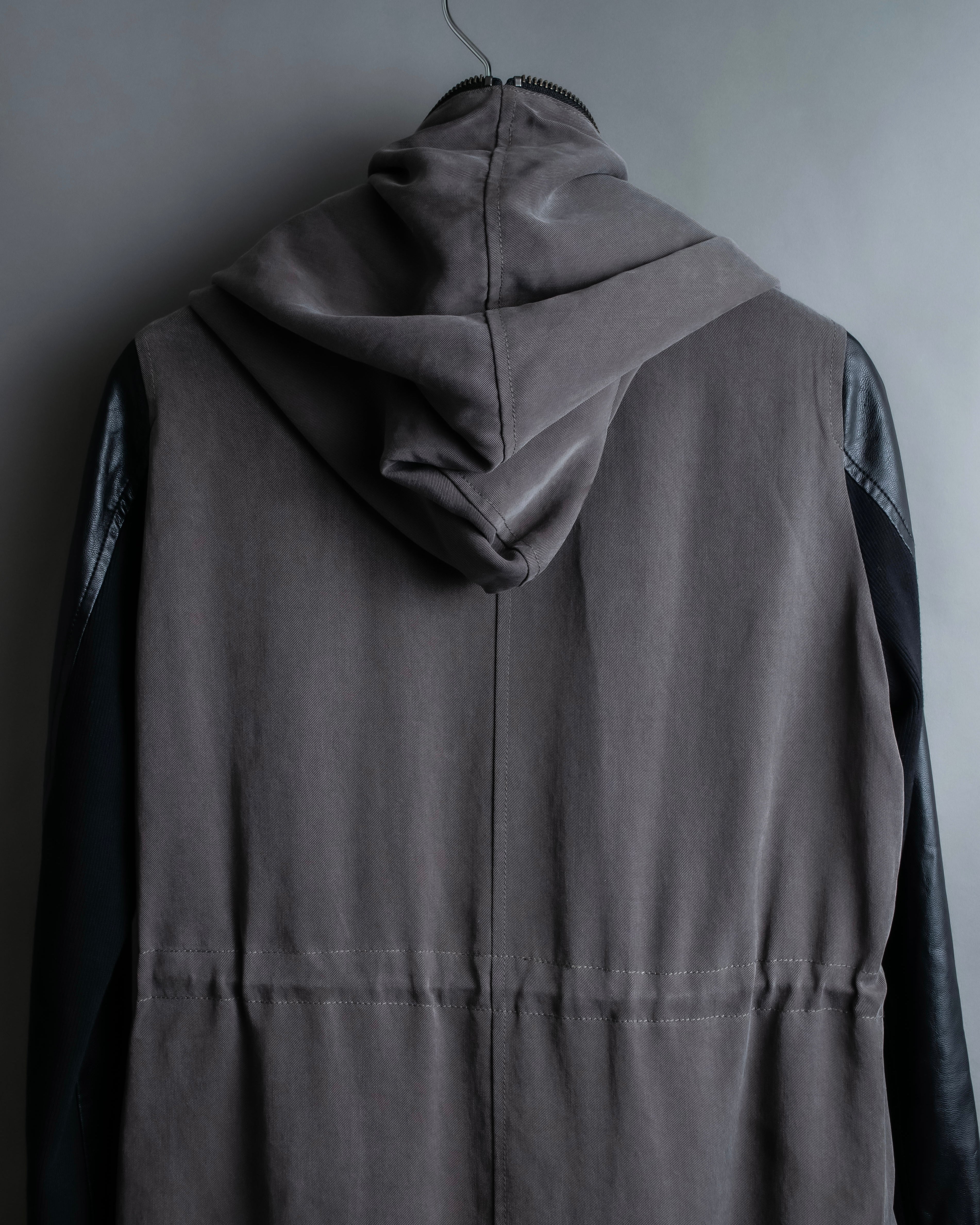“DOUBLE STANDARD CLOTHING” Designed sleeve hooded middle coat