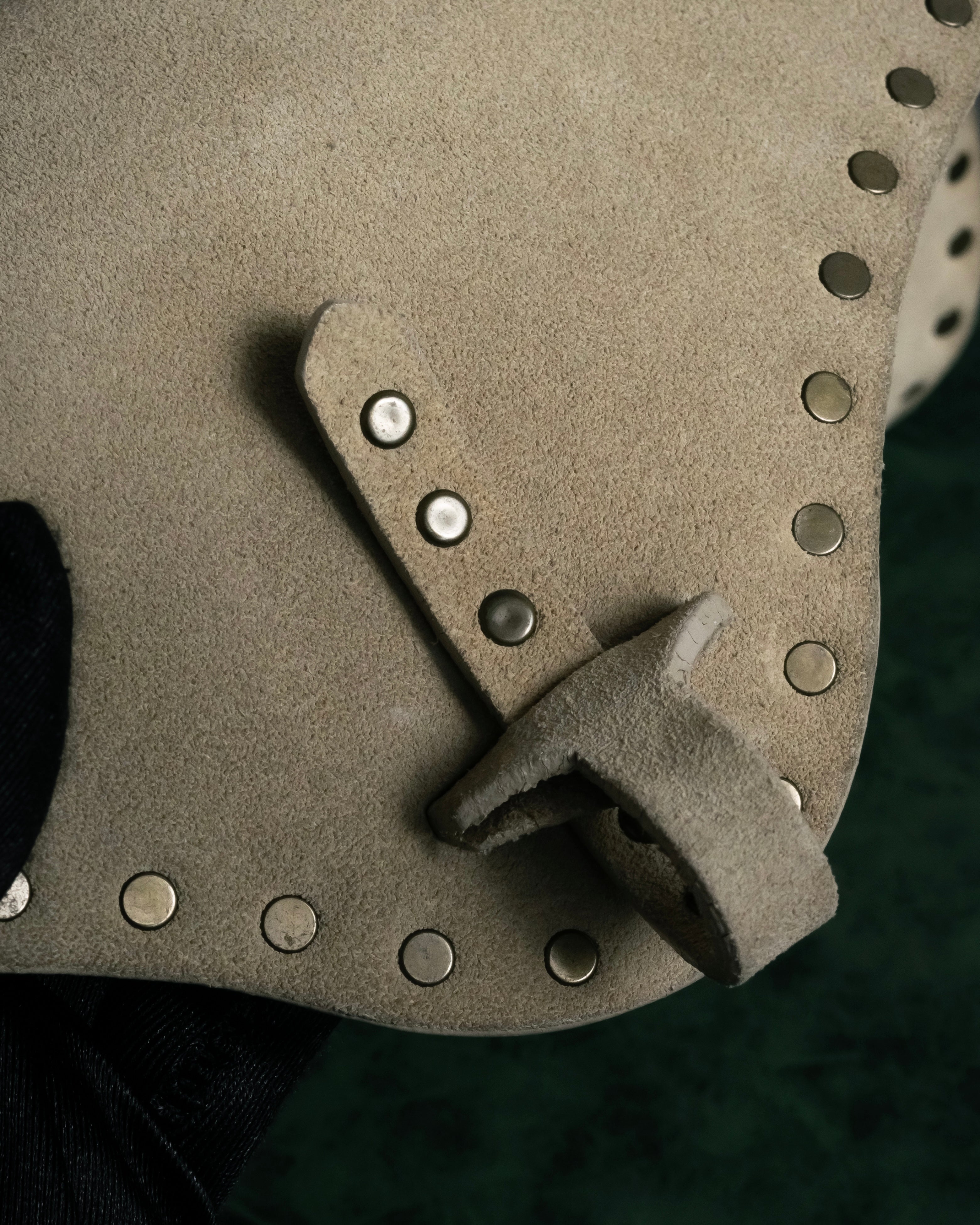 "CELINE" Studs design suede leather shoulder bag