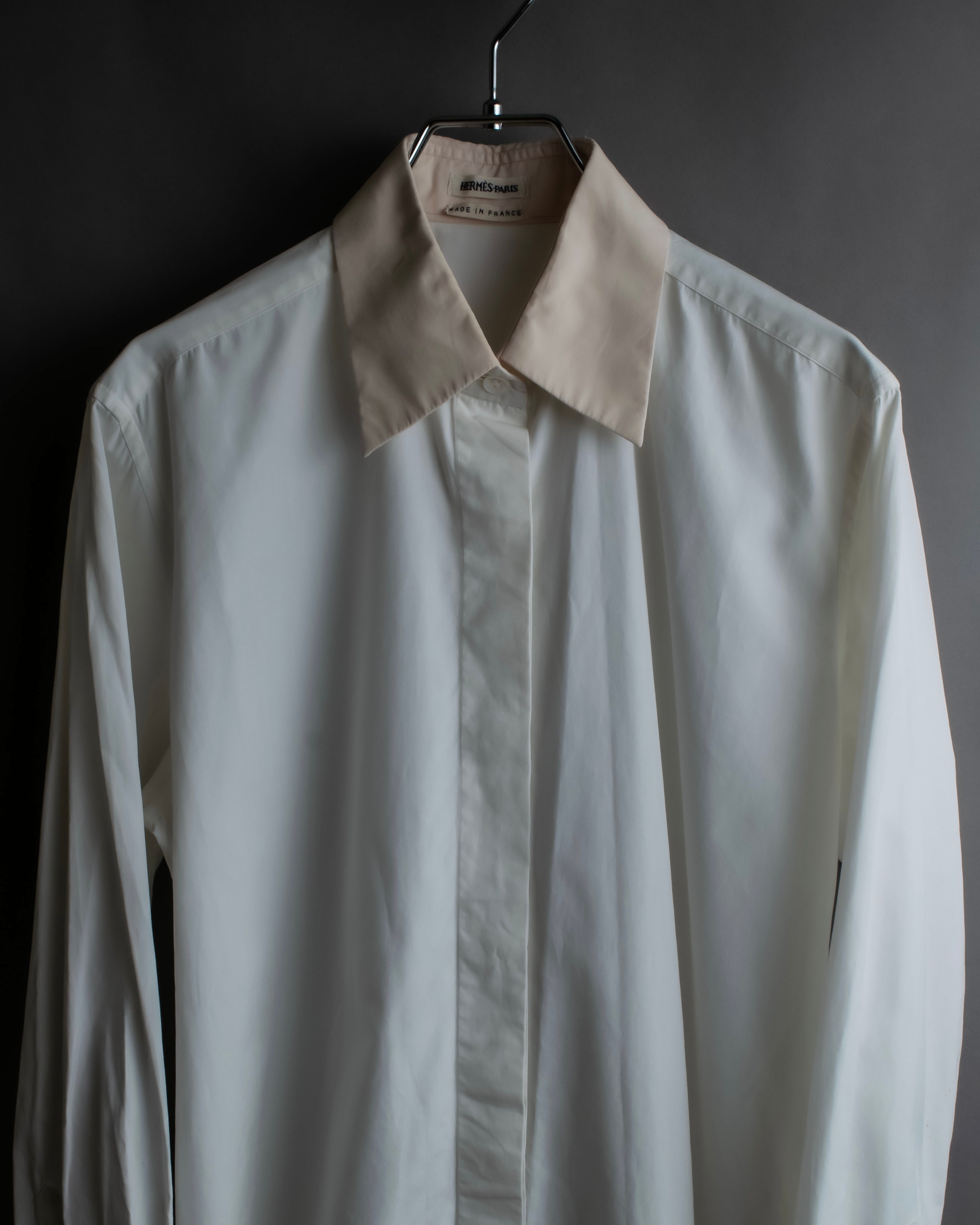 "HERMES" Margiela period collar change shirt