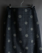 "YOHJI YAMAMOTO +NOIR" Large polka dot pattern flared skirt