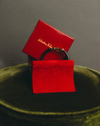“Salvatore Ferragamo” 90’s-10’s Dark brown double Gancini bangle