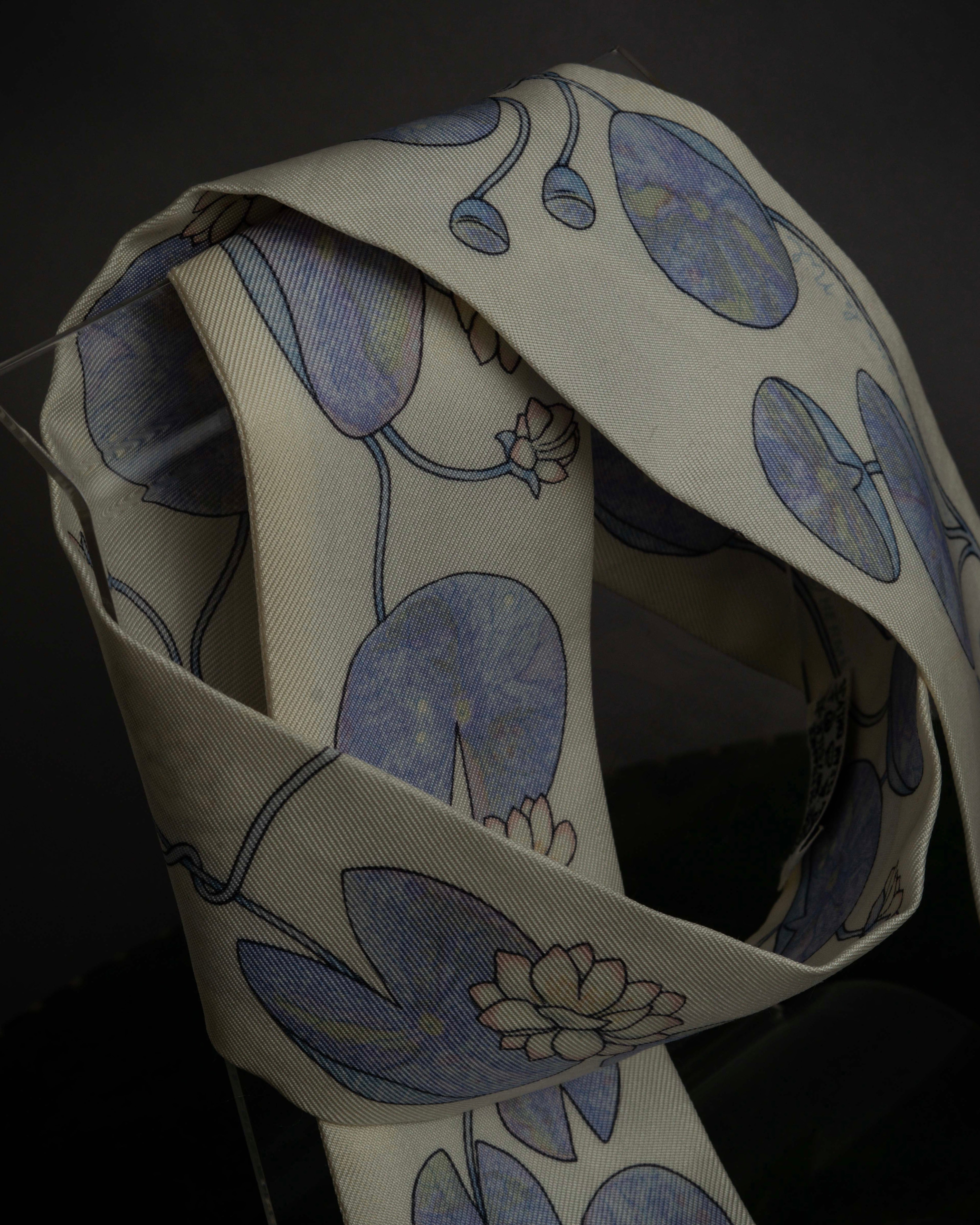 "HERMES" Un Jardin Sur le Nil silk twilly scarf