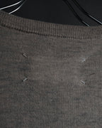 Maison Margiela 2014 Autumn/Winter fine gauge V-neck knit dress with elbow patches