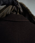 "miss Chloe" Fur collar switching design wool coat