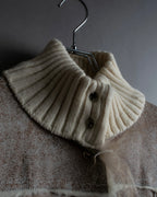 "Dolce &amp; Gabbana" Mouton &amp; knit combination design coat