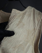 "DRIES VAN NOTTEN" Botanical print wrinkled tiered ruffle design vest