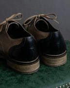 "KATHARINE HAMNETT" Wingtip design bicolor leather shoes