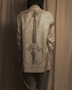 -SPECIAL- "HERMES" 00's Jean-Paul Gaultier Era Silk Twill Shirt "La Musique des Sphères
