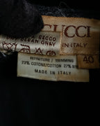 "GUCCI" 70's velvet collar design long coat