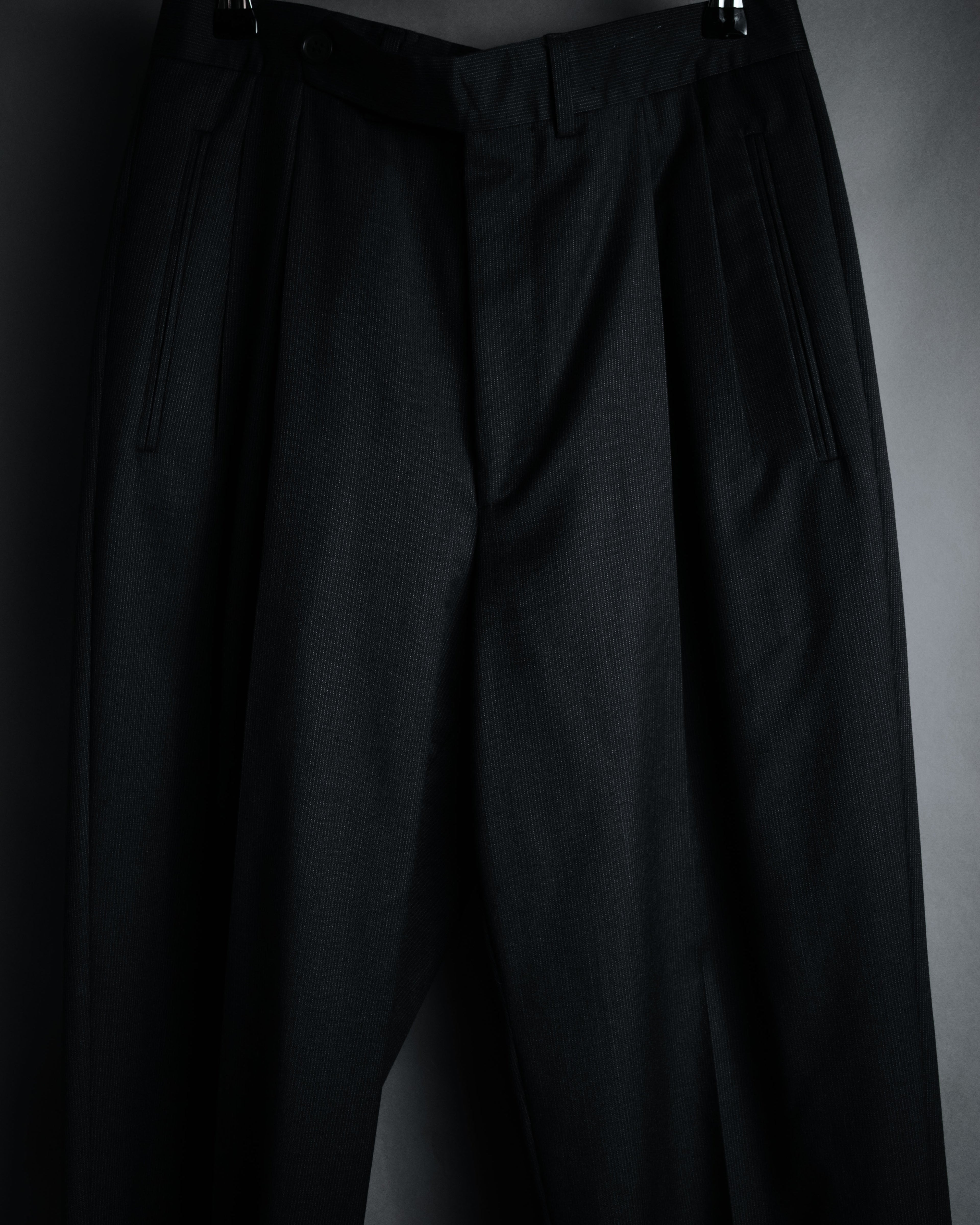 "GIORGIO ARMANI" 90’s draped double breasted suit set-up