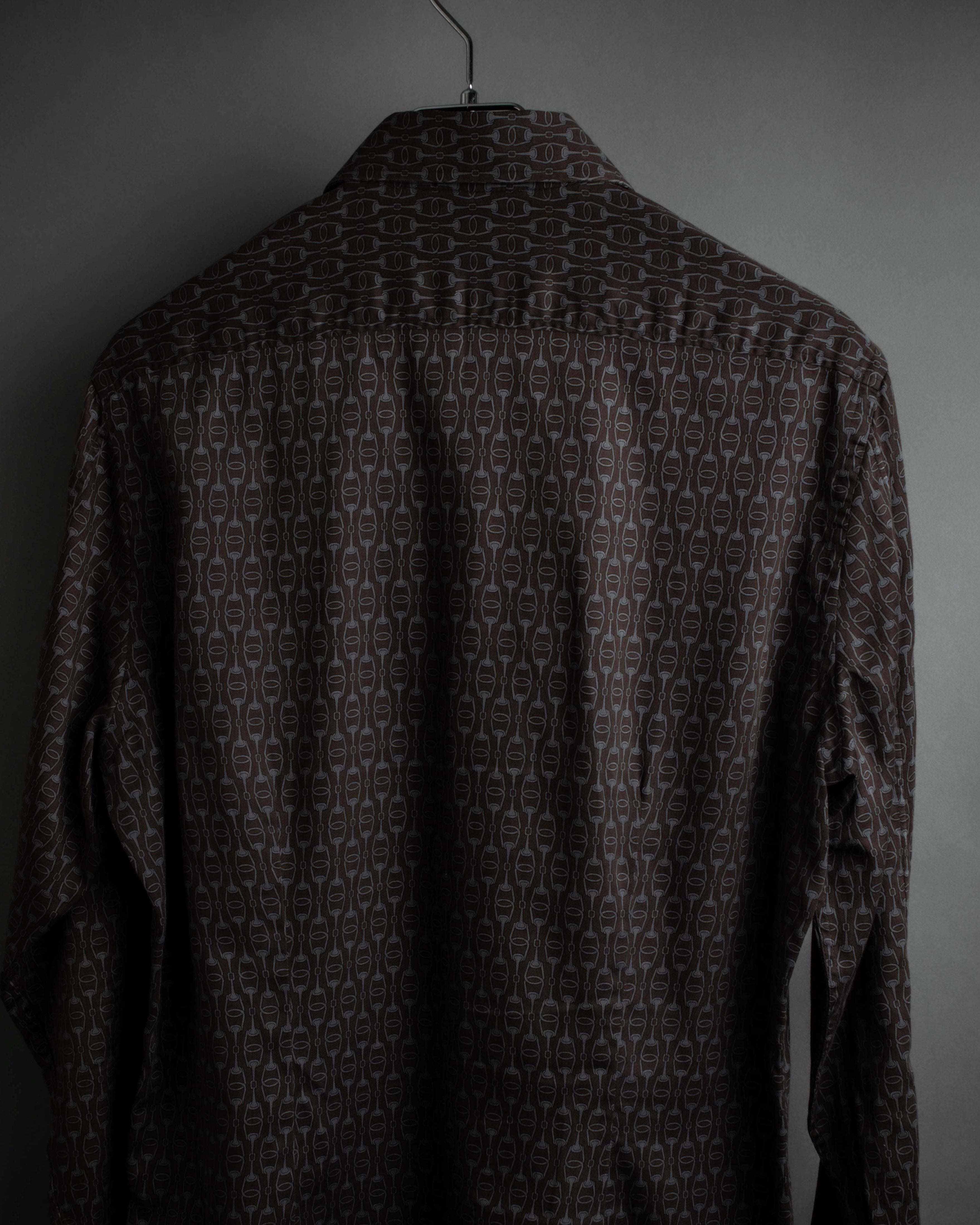 "GUCCI" Horsebit pattern shaped shirt