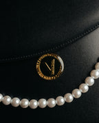 “VALENTINO CHRISTY” 80’s-90’s Pearl chain formal handbag