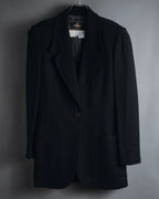 "FENDI" 80’s-90’s viscose blend structured tailored jacket