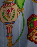 "GUCCI" 90's-00's Vintage botanical and perfume bottle silk scarf