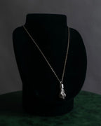 "Vivienne Westwood" Praying hands motif silver necklace