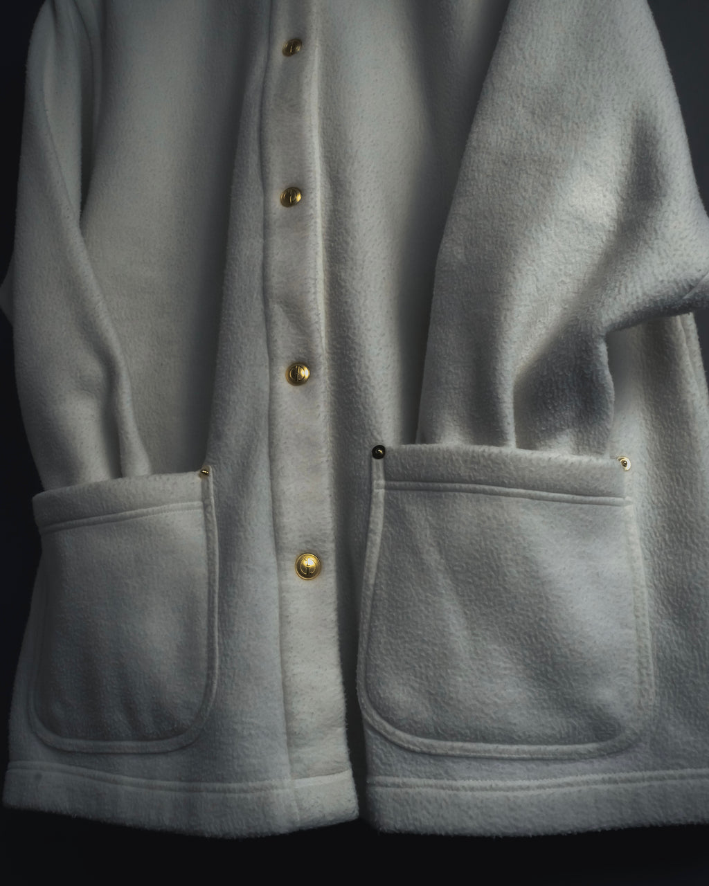 "GUCCI" 90’s-00’s Minimal fleece gold buttons jacket