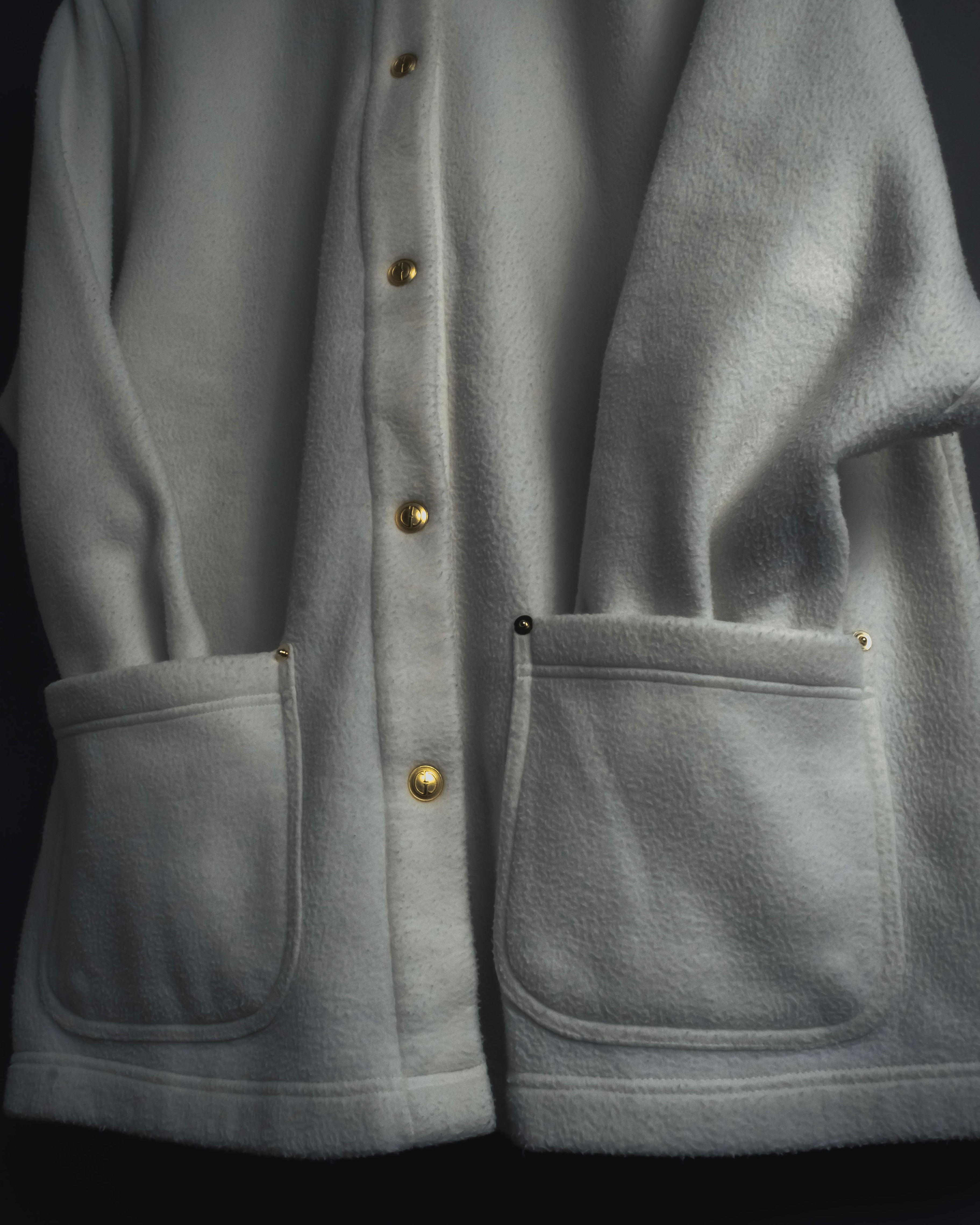 "GUCCI" 90’s-00’s Minimal fleece gold buttons jacket