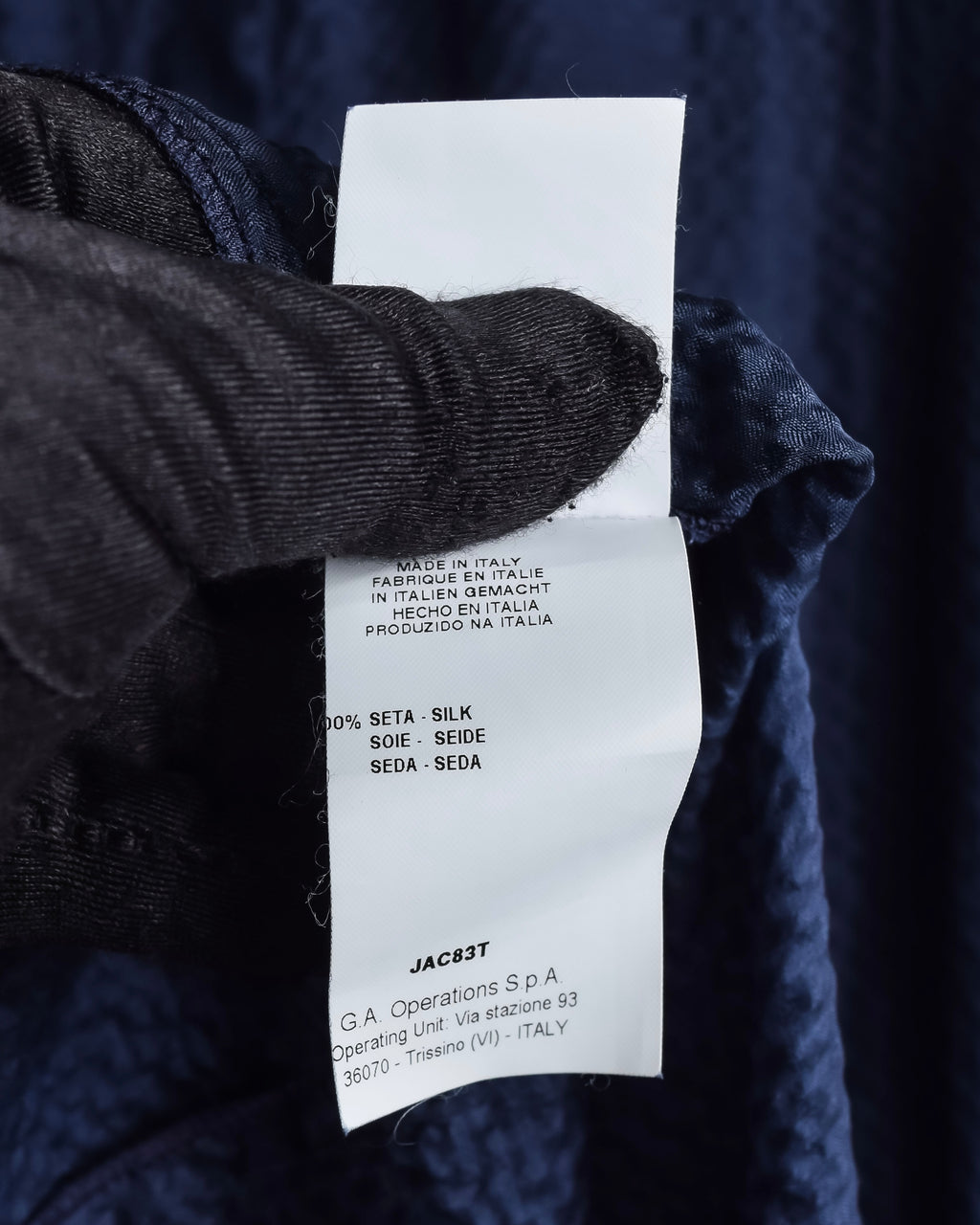 "GIORGIO ARMANI" Jacquard navy color shirt