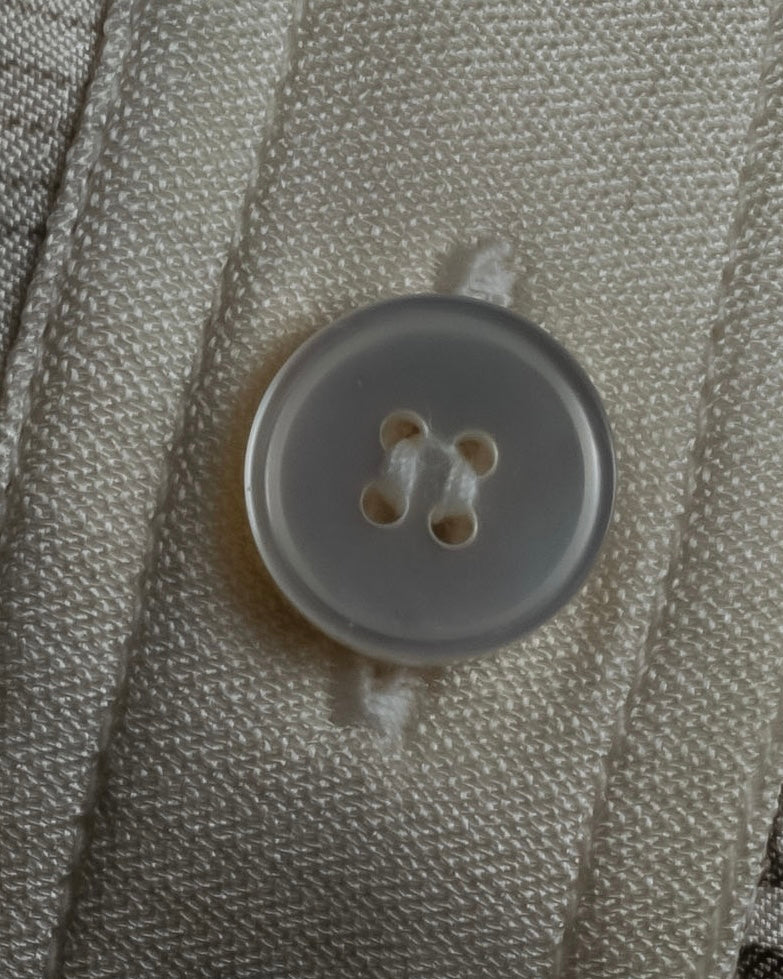 "HERMES" 90's Musical score motif front pleated shirt