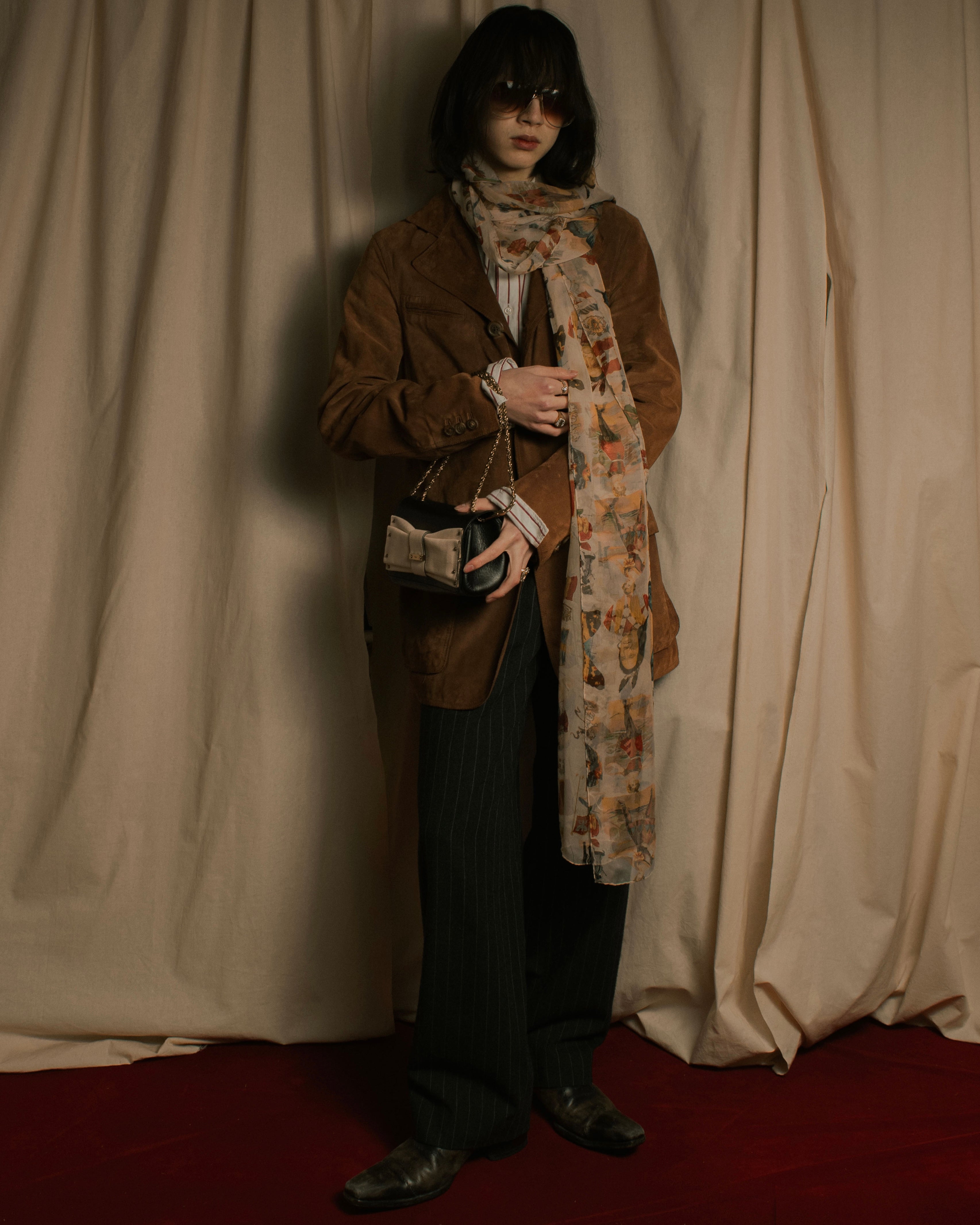 –SPECIAL– "Christian Dior"
00’s historic collage-print silk chiffon large stole