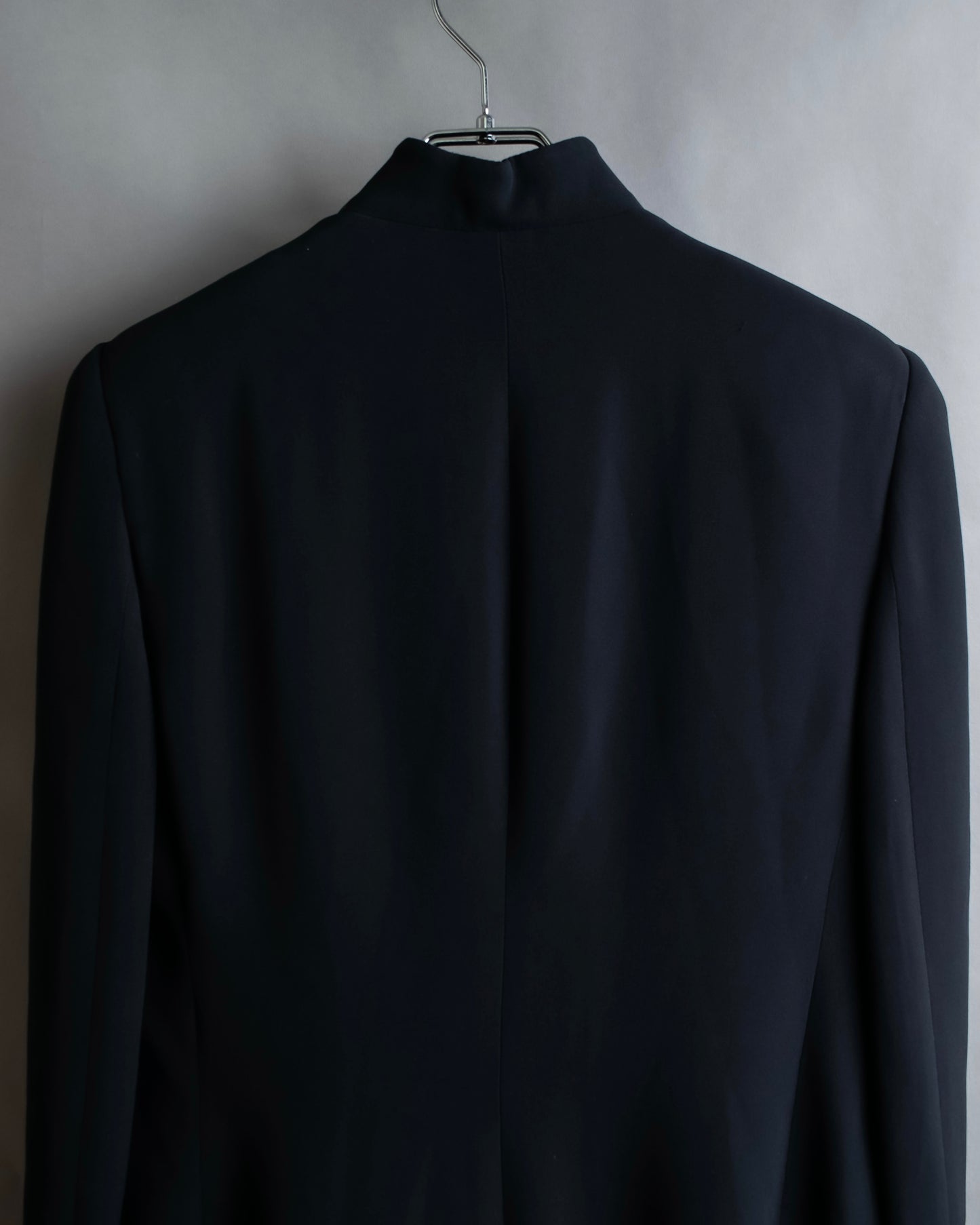 "GIORGIO ARMANI" 100% silk shawl collar shaped tailored jacket