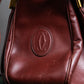 "Cartier" Drawstring design bordeaux color shoulder bag